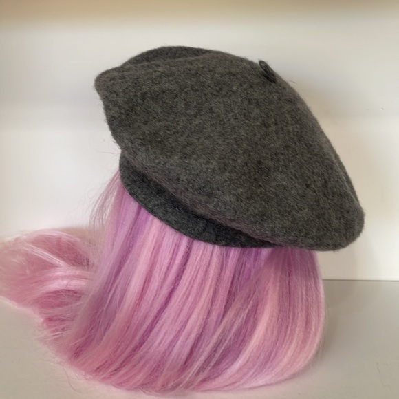 H & M One Size Beret Gray 97% Wool 3% Polyamide French Emily in Paris Hat Cap - Picture 3 of 8